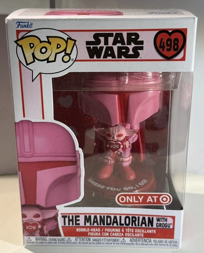 2021 FUNKO POP STAR WARS 498 THE MANDALORIAN GROGU TARGET VALENTINE EXCLUSIVE