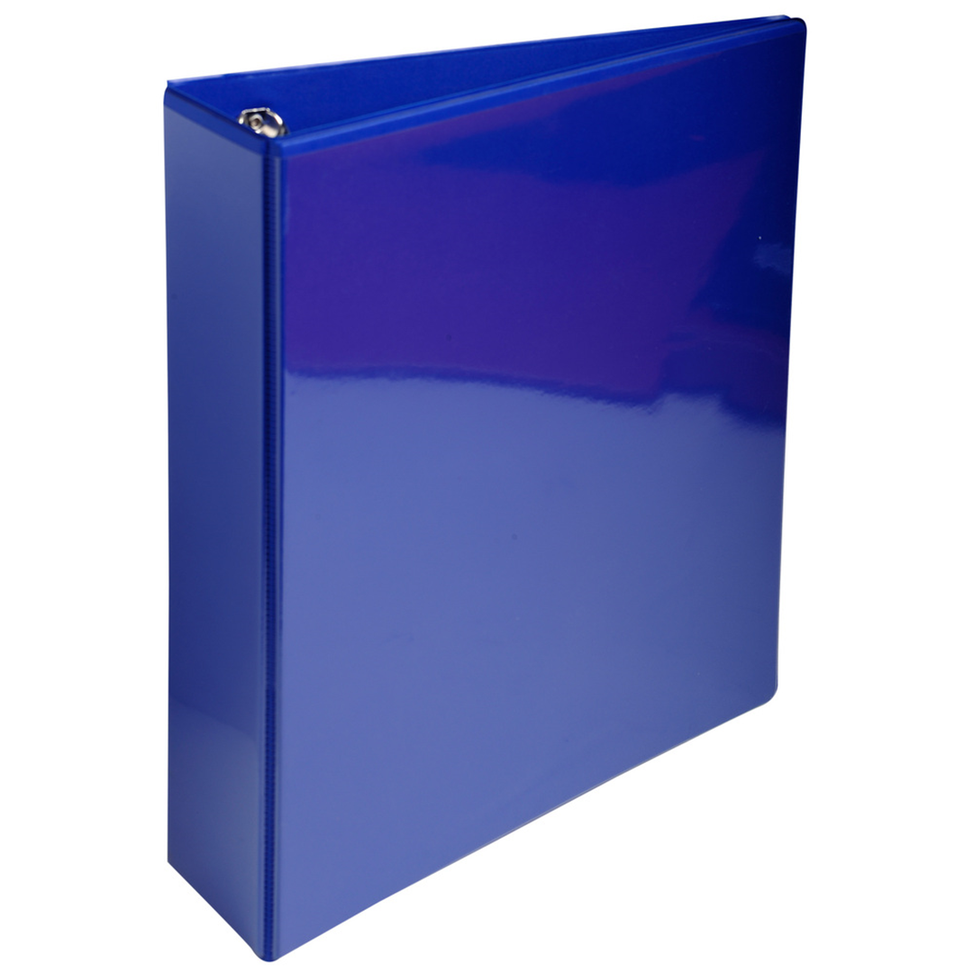 Raccoglitore  A4 Maxi Blu 4 Anelli 50mm Foderato 3 Tasche Esterne Krea Cover - |