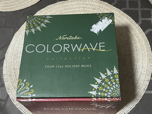 NORITAKE Colorwave Collection Graphite 12 oz Holiday Mugs - Set of 4 w/Box NEW - Picture 19 of 19