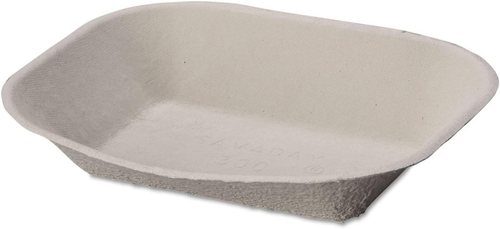 10405 9 in. x 7 in. Savaday Molded Fiber Food Tray - Beige (500/Carton) - Picture 2 of 12