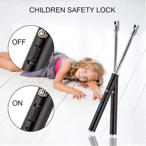 Electric Rechargeable Flameless USB Lighter Candle Windproof Kitchen BBQ Tool AU - Picture 7 of 12