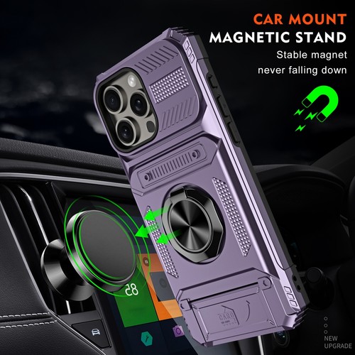 Fashion Shockproof Case Hybrid Armor Ring Halterung Kreditkartenfach Handy Cover - Bild 3 von 43