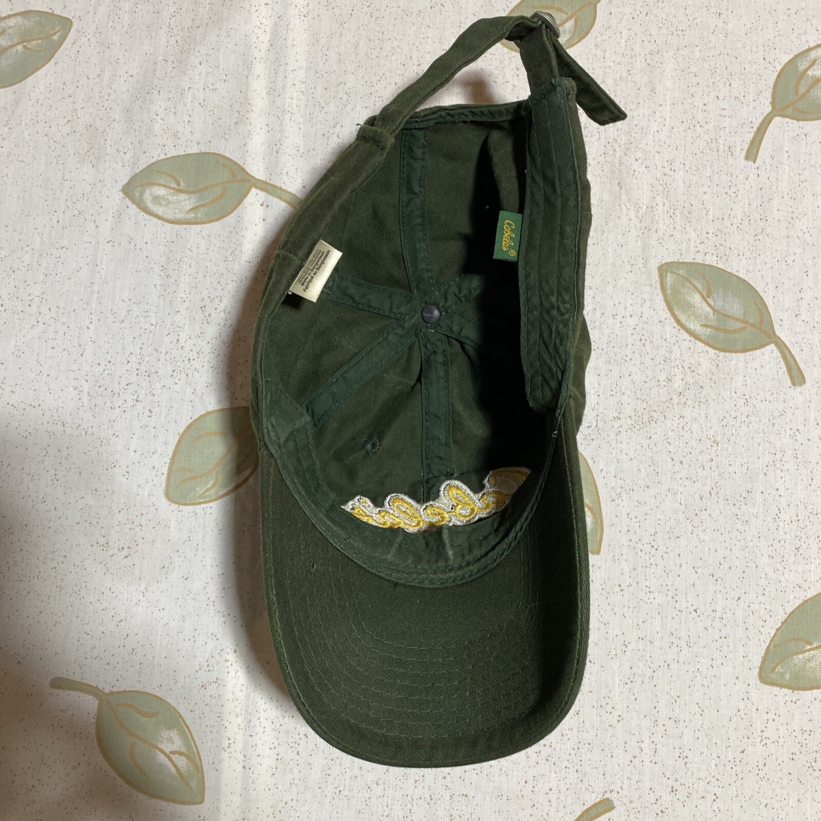 Cabelas Baseball Cap Green Adjustable Embroidered… - image 6