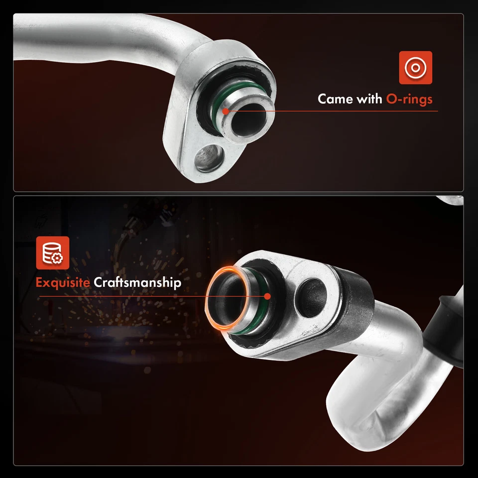 Manguera de línea de succión de aire acondicionado para Ford F-250 F350 2008-2010 F450 F550 Super Duty 6,8 L Foto 3 de 4