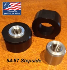 54-87 Chevy/GMC Stepside Truck DELUXE Tailgate Hinge Trunnions Set-NEW SS/Delrin