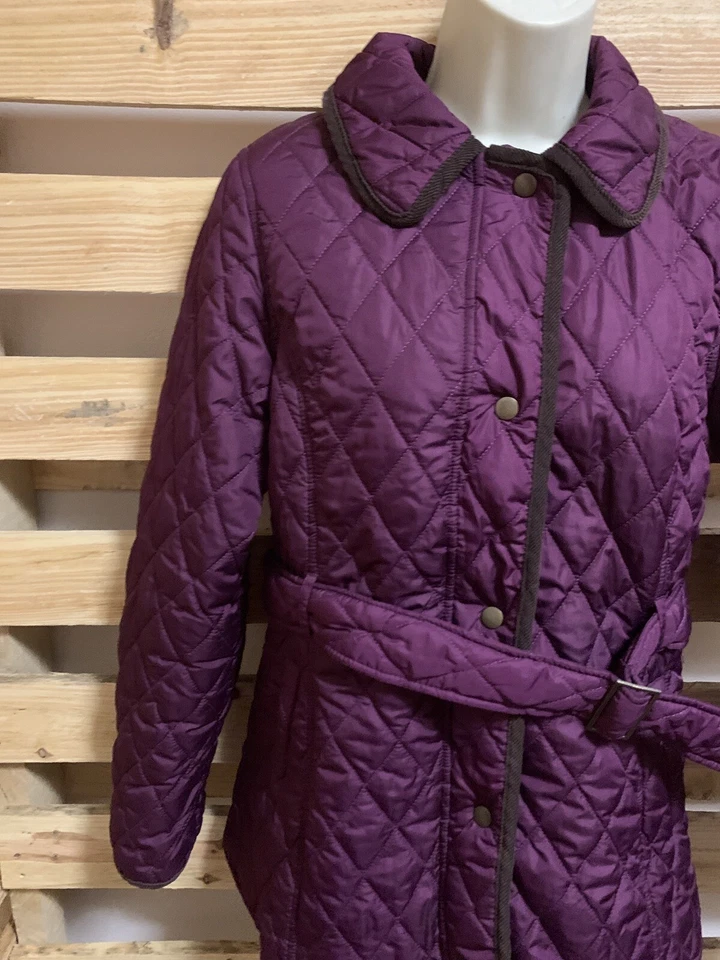 Abrigo de Invierno Ligero Acolchado Glory Púrpura Desteñido para Mujer Talla S KG JD Foto 3 de 4