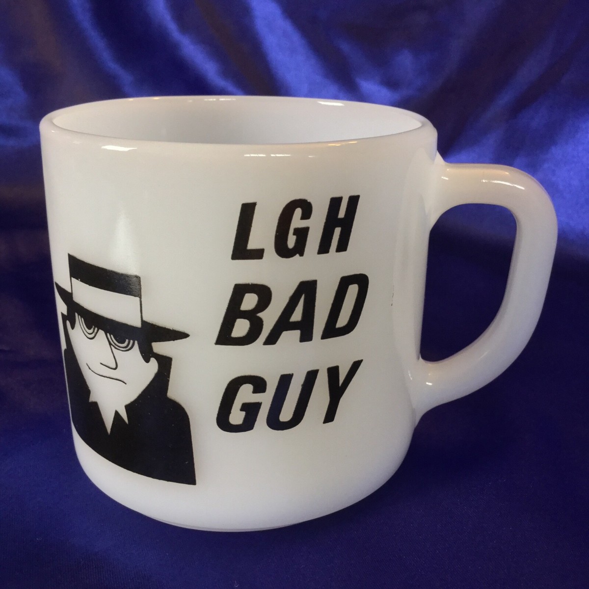 Vintage Federal Milk Glass LGH Bad Guy, I Had A Bad Idea Coffee/Tea Mug  Nice | eBay