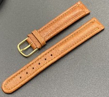 Vintage 16mm Tan Color Genuine Leather Watch Strap, SN206
