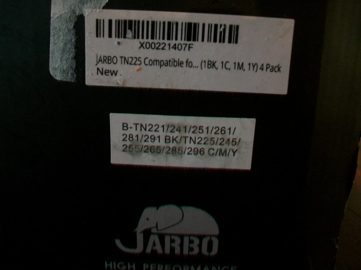 4 Pack TN221 TN225 Toner Brother hl 3170cdw mfc-9340cdw mfc-9130cw