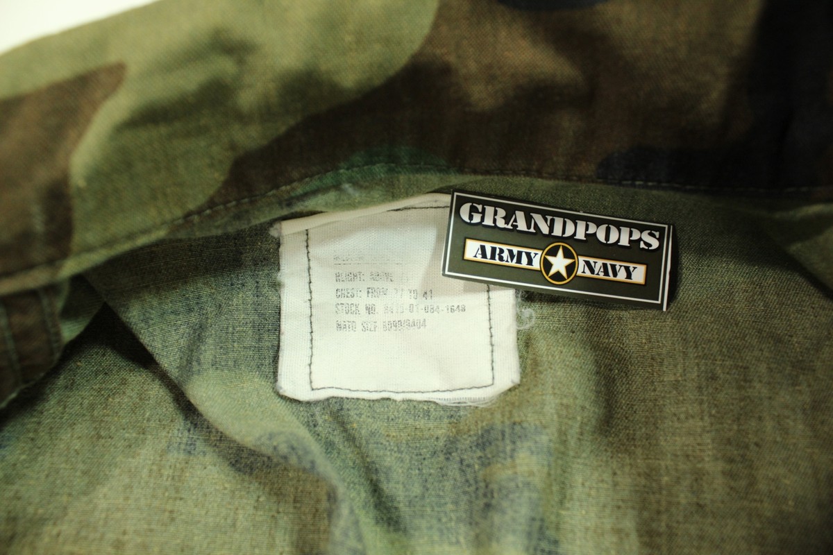 U.S. Army M81 Woodland BDU Twill Jacket Size Small-Long