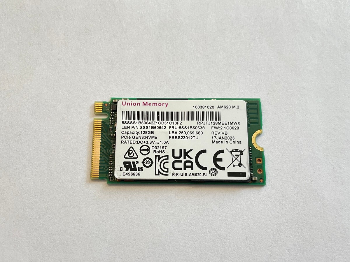 SSS1B60642 5SS1B60638 AM620 Union Memory 128GB M.2 NVMe SSD