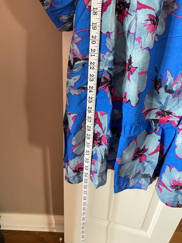 Band of the Free Lapis Blue Slate Soria Tropical Floral Dress NWT - Picture 6 of 7
