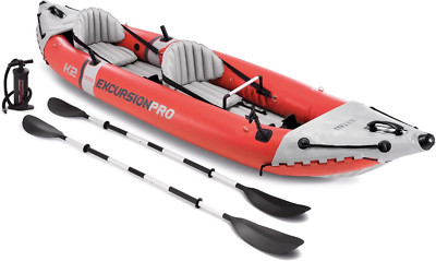 Intex 68309EP Excursion Pro K2 Inflatable Kayak Set: Includes Deluxe 86In Kayak 