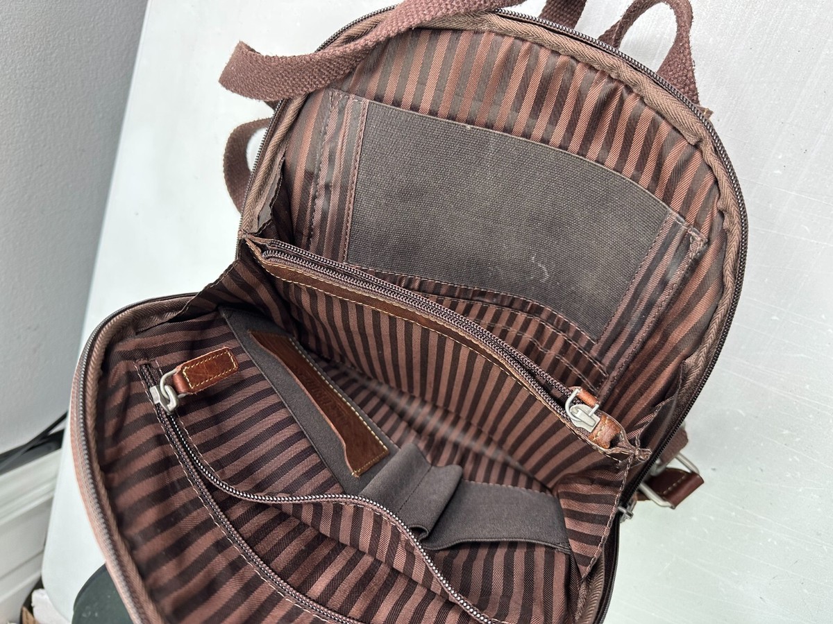 Jack Georges Gray Voyager Distressed Leather Backpack Purse Small Organizer USA Jack Georges Leather Small Bags for Men for sale | eBay main image 2
