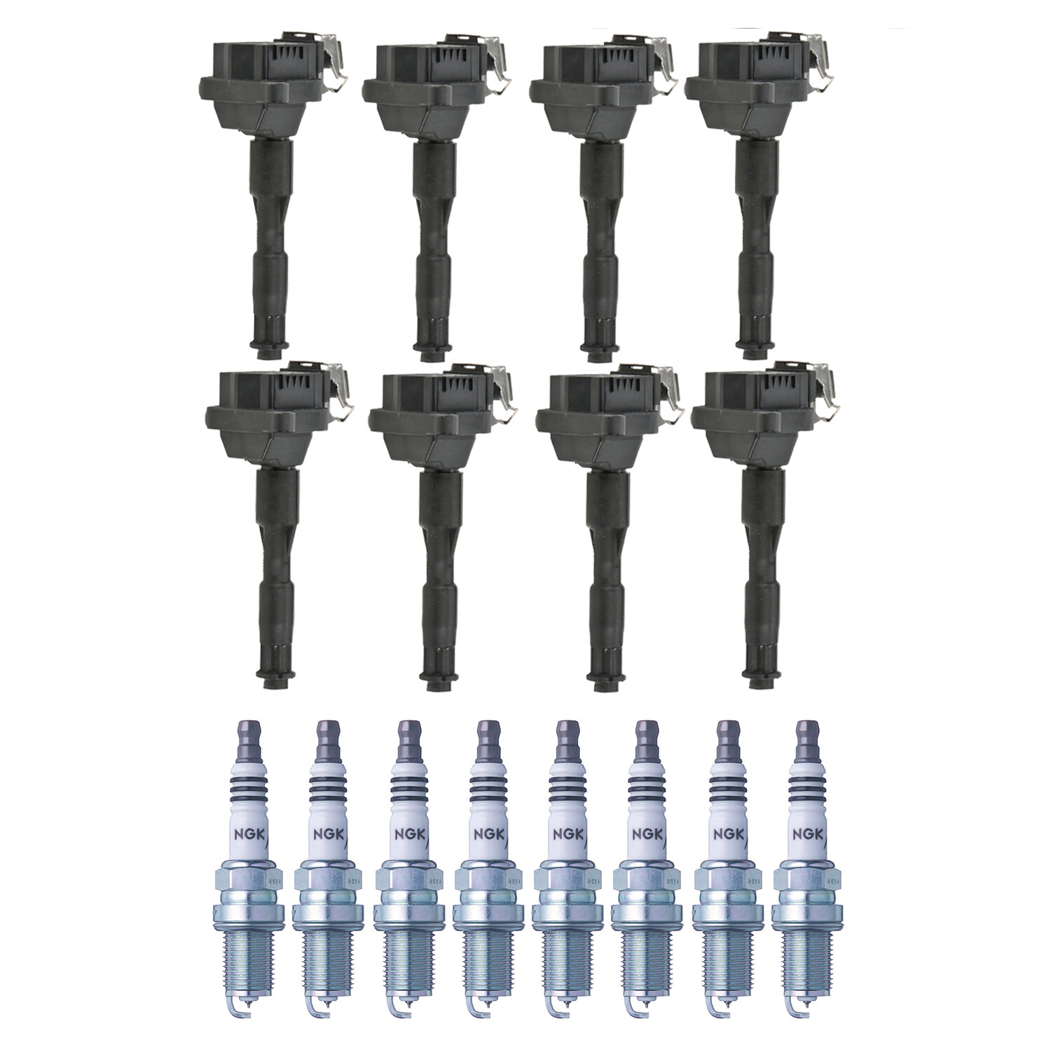 Bosch 8 Ignition Coil NGK 8 Iridium IX Spark Plug Kit For BMW E39 E53 X5 V8