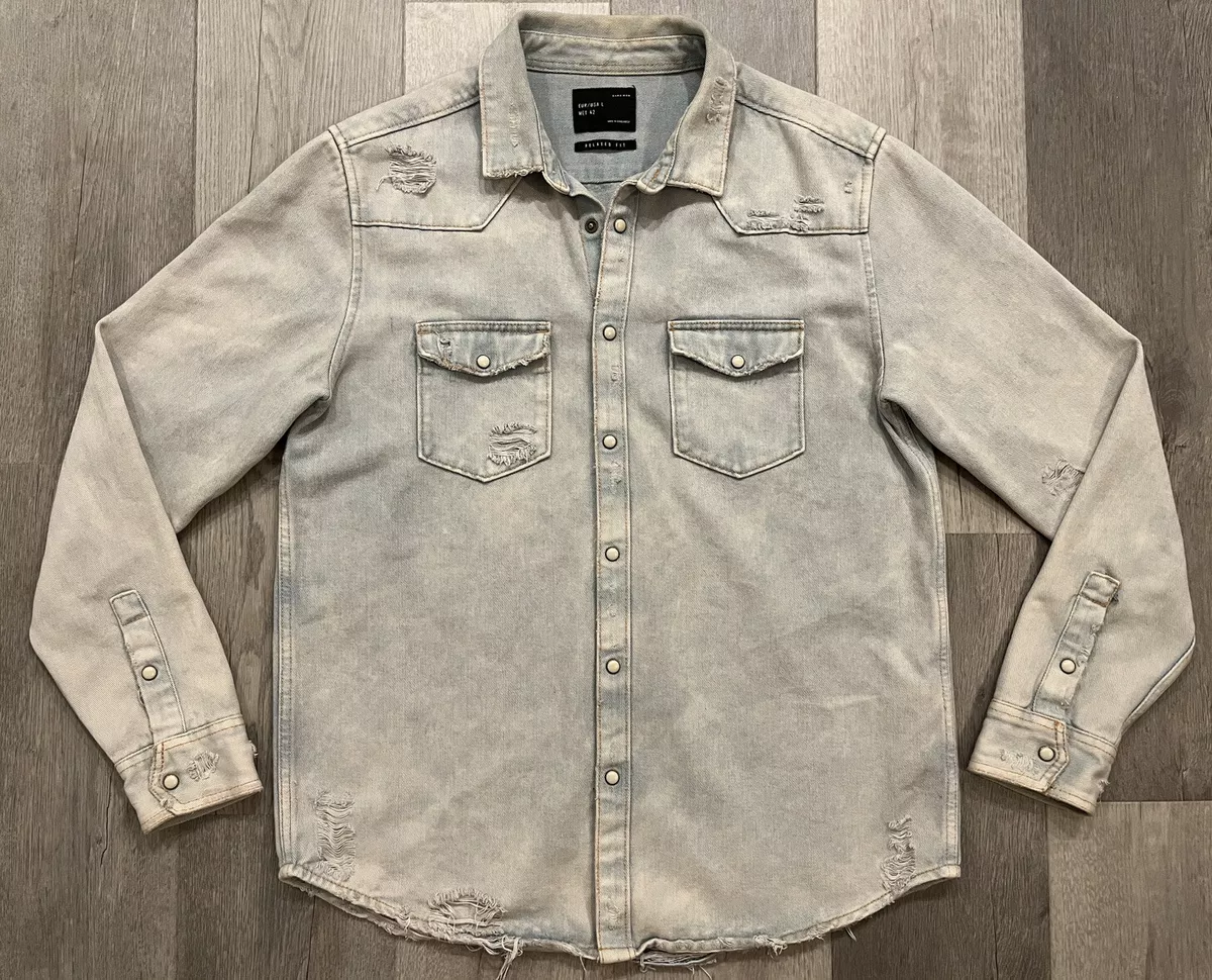 Zara denim top shirt men