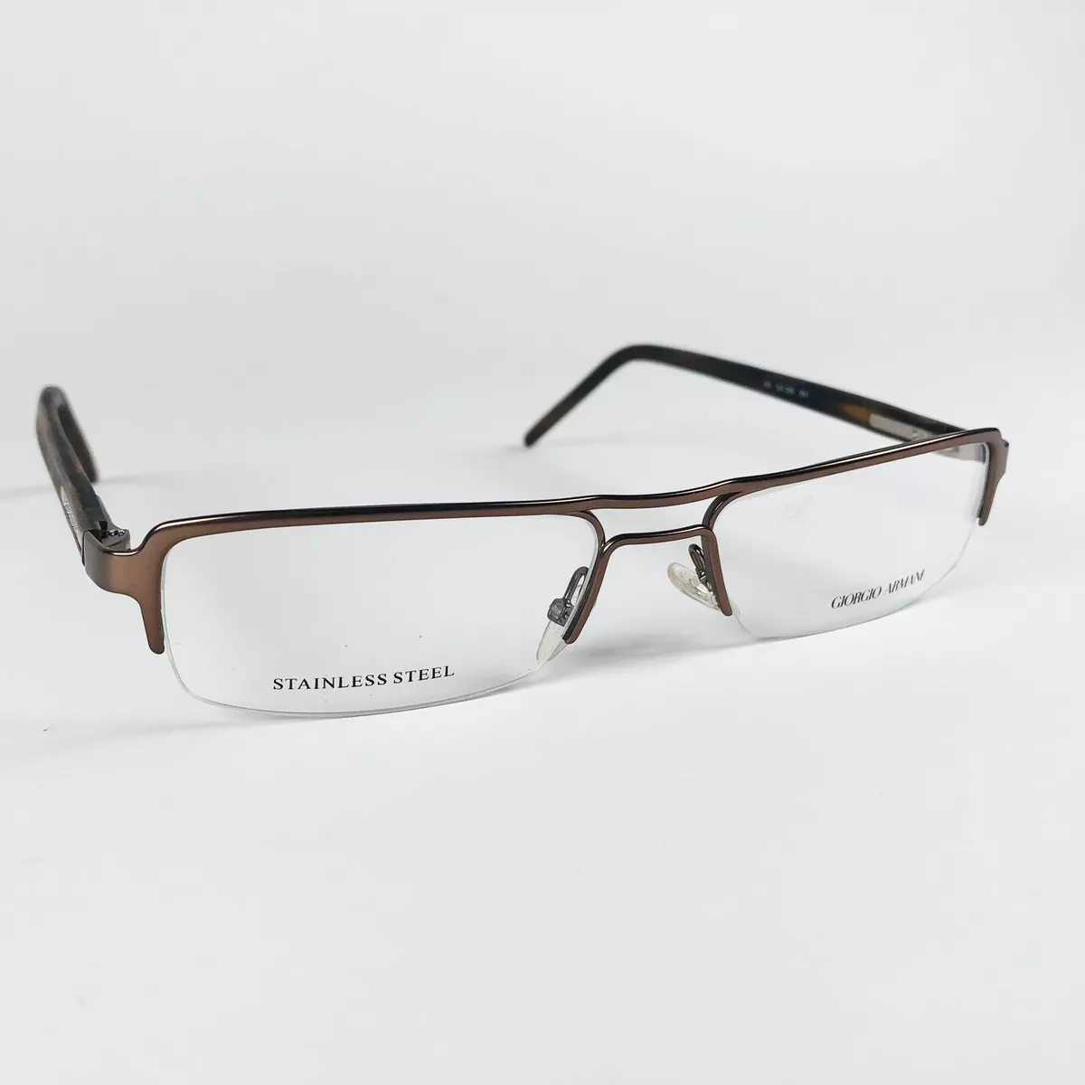 Armani top rimless glasses
