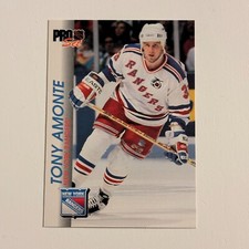 1992-93 Pro Set #118 Tony Amonte New York Rangers  