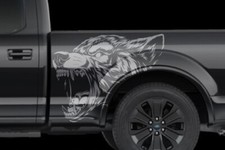 Pickup Wolf Coyote Side Fits Vinyl Vehicle Mustang Graphic Decal F-150 Truck