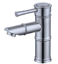iBenso Single Hole Single Handle Bathroom Lavatory Bamboo Faucet Solid Steel