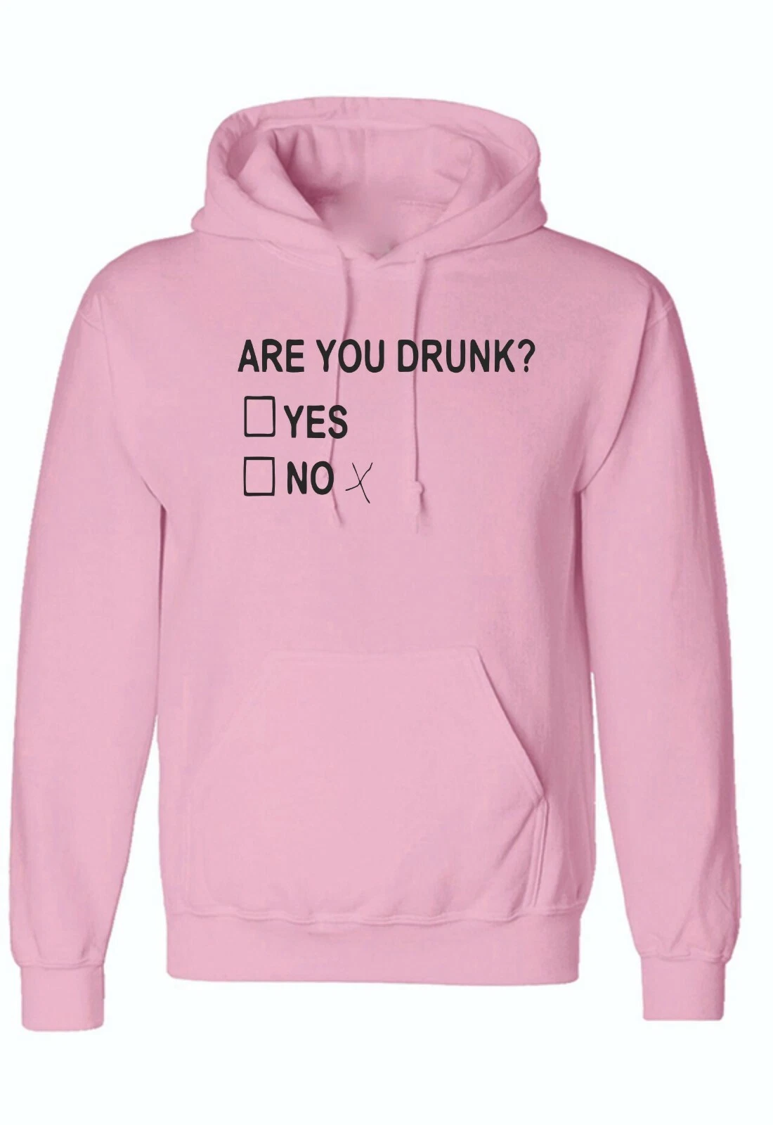 RHUDE Felpa con cappuccio unisex Are You Drunk Yes or No Funny Beving Cool Novità regalo maleducato