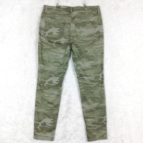 Loft Womens Jeans Marisa Skinny Green Camouflage Mid Rise Stretch Petite 6P - Picture 2 of 10