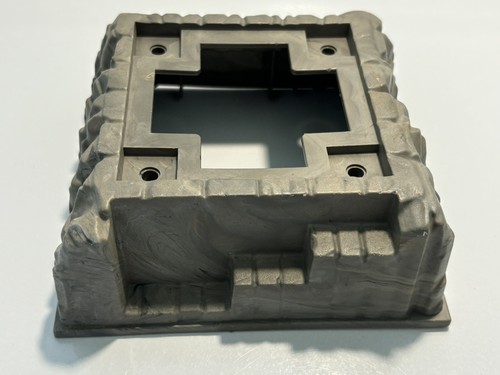 LEGO 16x16x5 Cross Opening Dark Gray Red Marbled Mountain Rock Baseplate 53588 - Picture 1 of 6