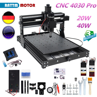 『DE』 4030 Pro 500W CNC Router 40W Laser Engraving Machine Milling Cut Wood Metal