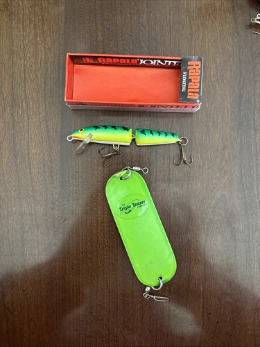 Leurre De Pêche Rapala Jointed J-9 Flottant - Couleur Or Fluorescent Rouge, 3.5 Pouces, En Balsa (Occasion)