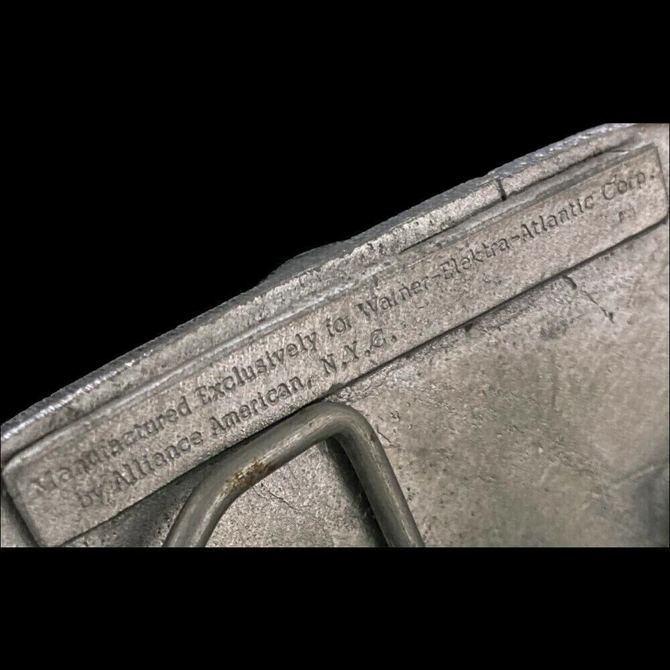 1972 WEA Warner Elektra Atlantic Record Label Музыка Редкая Новая из старых запасов Винтажная Пряжка на Ремень - Изображение 3 из 3