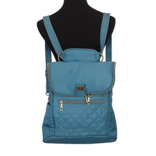 Travelon Fold Over Quilted Rfid Convertible Backpack Crossbody Teal Blue Travel