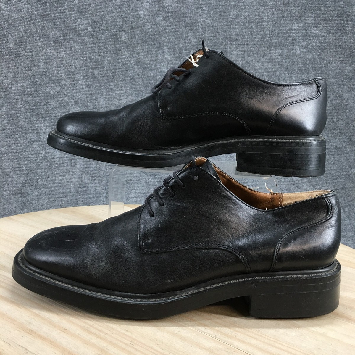 Franco Fortini Shoes Mens 12 M Oxford Black Leather Round  display picture 2