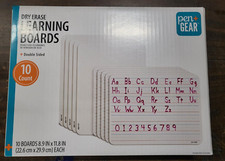 Pen Gear Dry Erase Learning Boards, Double-Sided, 8.9" x 11.8", 10 Count