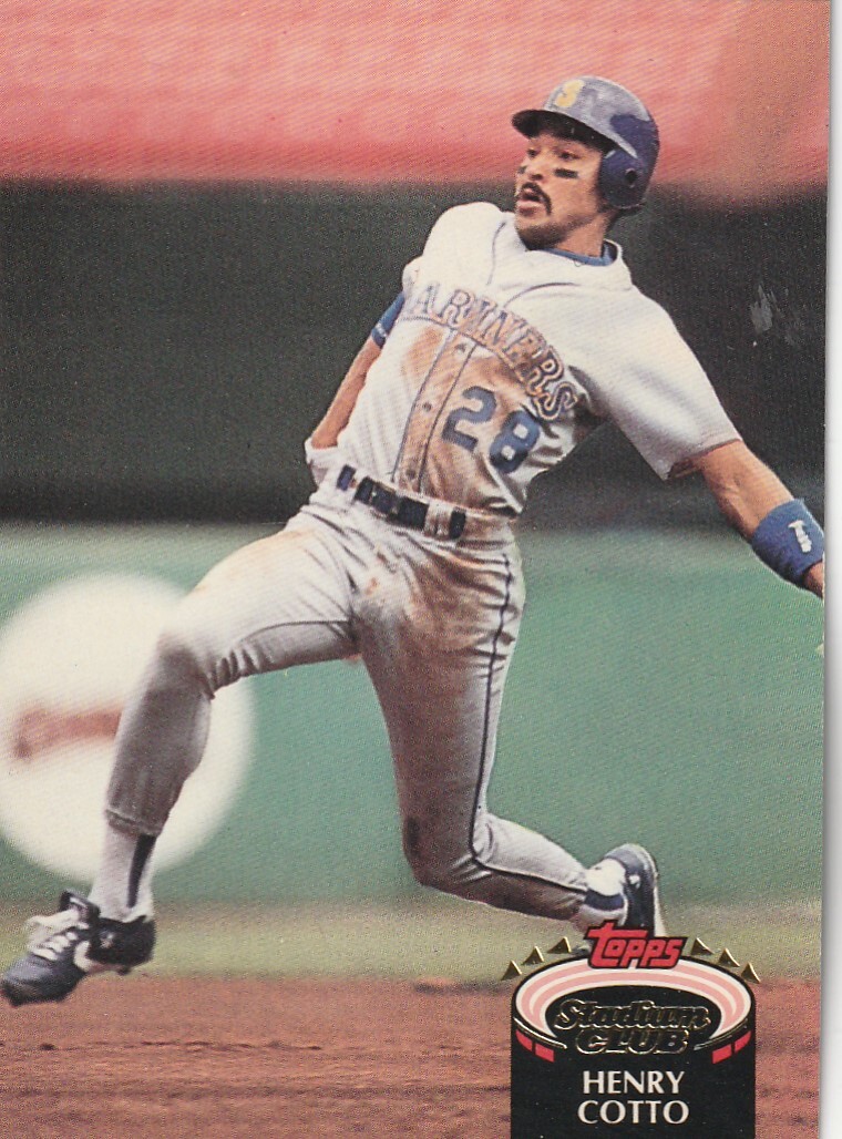 FREE SHIPPING-MINT-1992 Topps Stadium Club Henry Cotto #14 MARINERS +BONUS CARDS