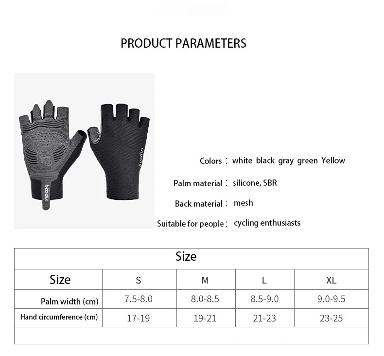 Cycling Half-finger Gloves Bike Road Bike Sport Mesh Breathable  - Image 2 of 4