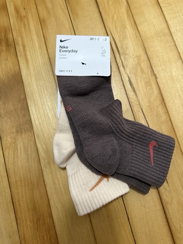 Nike Outdoor Wool Cushioned Ankle Socks Brown Peach 8-12 Large Sportswear SB Lab