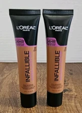 L'Oreal Paris Infallible Total Cover Foundation 311 Creme Cafe 1 oz. Lot of 2