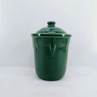 FIESTA WARE SMALL chevron CANISTER CROCK LID jade green NEW style