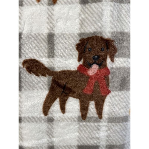DOGS Throw Blanket 50x70” Christmas Lili Chen Doggie Drawings Retriever Labrador - Picture 4 of 9