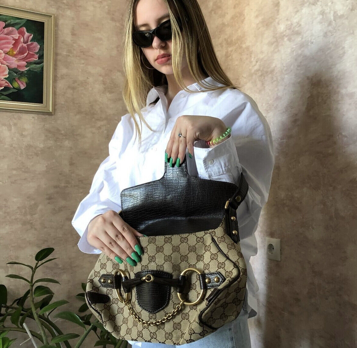 Gucci Authentic Very Rare Vintage Horsebit Baguette Shoulder Gucci Authentic Very Rare Vintage Horsebit Baguette Shoulder