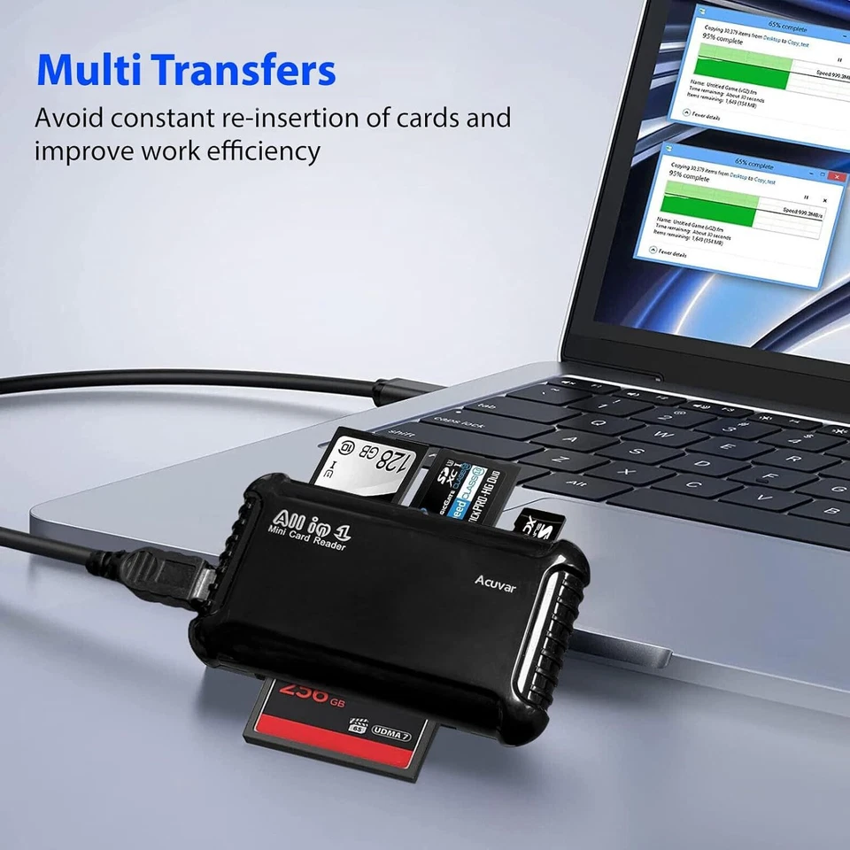 USB All in 1 Compact Flash Multi Card Reader CF Adapter Micro SD MS XD - Image 4 of 4