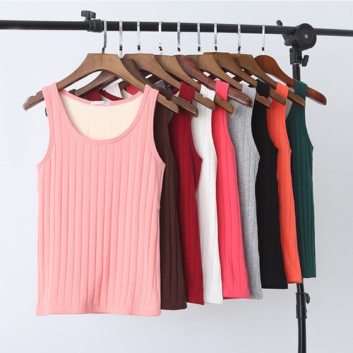 Damen Winter Warm Fleece Tank Top Ärmellose Unterwäsche Thermoweste Camisole 〒