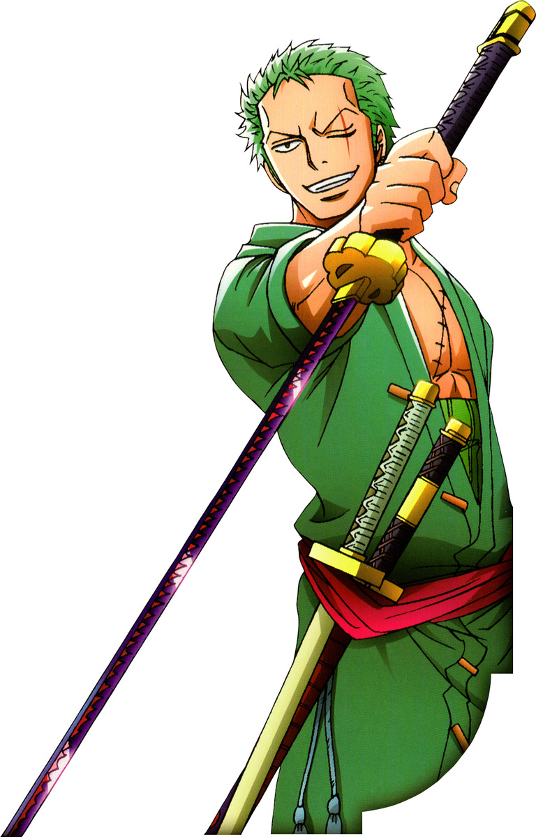 Roronoa Zoro Katanas Kawaii One Piece Weatherproof Anime Sticker 6