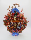 Mexican Tree of Life Sculpture 3 Sided Biblical Nativity Noah's Ark Folk Art 16" — photo 8