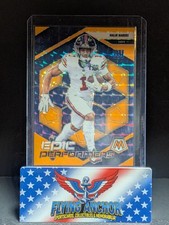 2025 Panini Mosaic - Epic Performers Malik Nabers #11 Orange Fluorescent Prizm