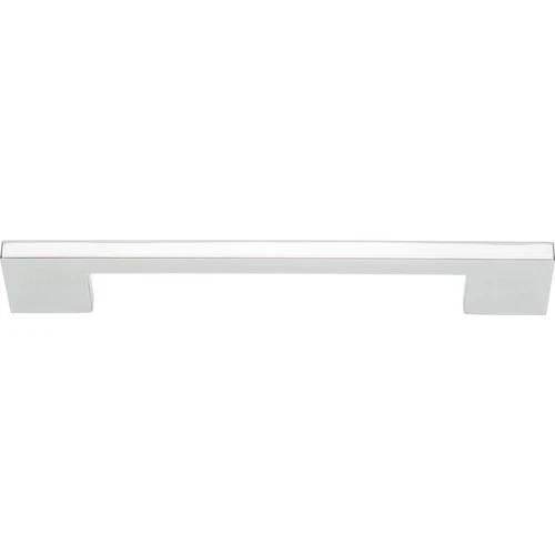 Atlas A826-CH Thin Square Pull 7 9/16 Inch (c-c) - Polished Chrome - Picture 1 of 2