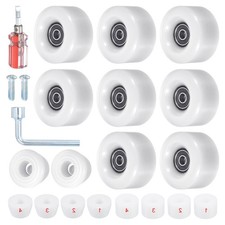 58x32mm Skate Wheels Bearings Skate Brakes Roller Skate Wheels Set White