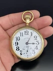 Illinois 51mm Yellow Gold Filled Case Manual Wind Antique Pocket Watch