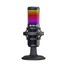 TOALLIN USB Condenser Microphone with RGB Lights for Podcasting Gaming Streaming