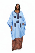 Elegant African Kaftan Dress for Women  Luxury Embroidered Boubou with Pockets